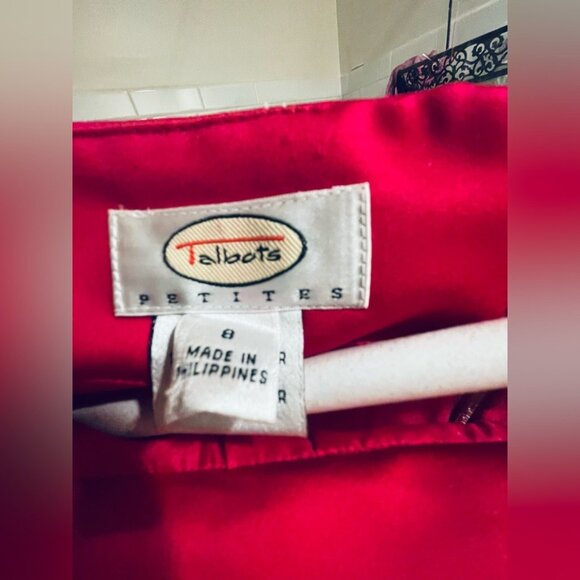 Talbots Red Maxi Dress - Burgundy Red - Size 8 Petites - Gown Dress - Long Skirt - Picture 4 of 4